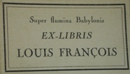 Printed bookplate by Louis François