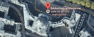 Carte de la Bibliothèque Mazarine
