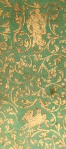 Papier doré gaufré, sur Oratio dominica,1700 Papier doré gaufré, sur Oratio dominica,1700