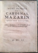 La Mort funeste du cardinal Mazarin avec son epitaphe, 1651 (page de titre)