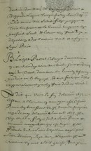 Déposition de Blaise Pascal relative au miracle de la Sainte-Épine à Port-Royal. 4° A 17119-2, f. 13r