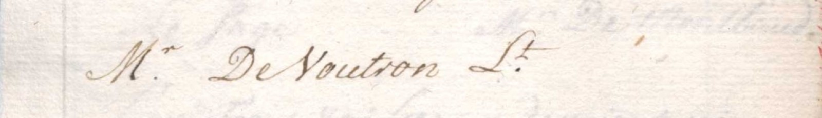 Détail de la liste des officiers du Saint-Esprit en 1704 portant : Monsieur de Voutron, lieutenant