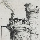 Jacques Callot, Vue du Pont Neuf et de la Tour de Nesle (gravure sur cuivre, 1629) Jacques Callot, Vue du Pont Neuf et de la Tour de Nesle (gravure sur cuivre, 1629)