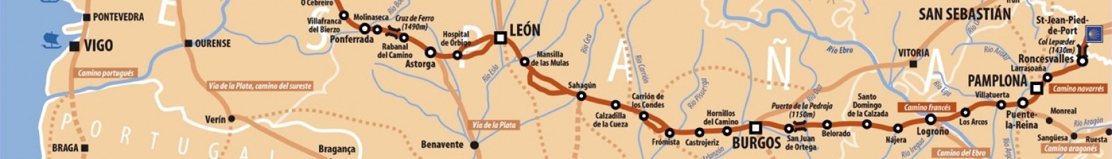 Santiago de Compostella pilgrimage route
