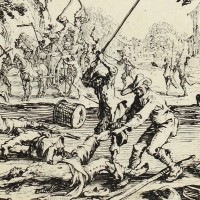 La revanche des paysans. Eau forte gravée par Israël Silvestre d’après Jacques Callot, 1633 (Bibliothèque Mazarine).