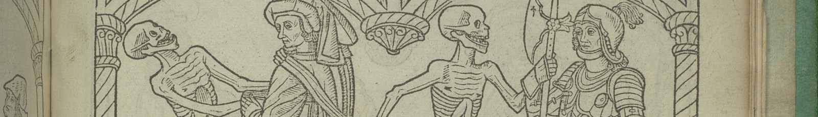 [Danse macabre : ] Chorea ab eximio Macabro. Paris : Guy Marchant pour Geoffroy de Marnef, 1490. Bibliothèque Mazarine : Inc 593, f. b1