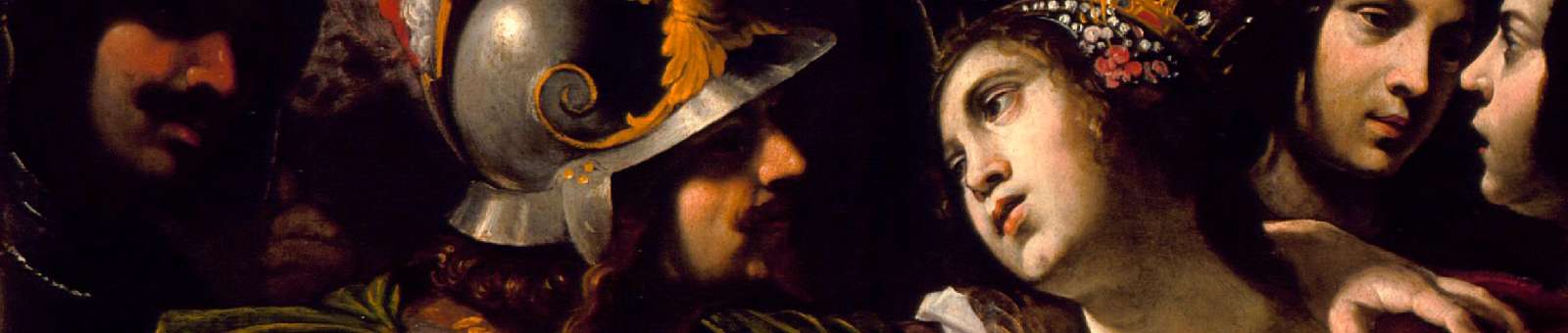 Bérénice, par la compagnie Oghma. Détail de : Didon et Enée se séparant, par Rutilio Manetti, vers 1630, Los Angeles County Museum.