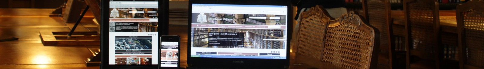 Le nouveau site Web de la Bibliothèque Mazarine, accessible depuis mobiles et tablettes